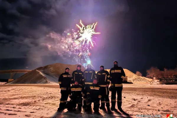 Brandsicherheitswache bei professionellem Feuerwerk